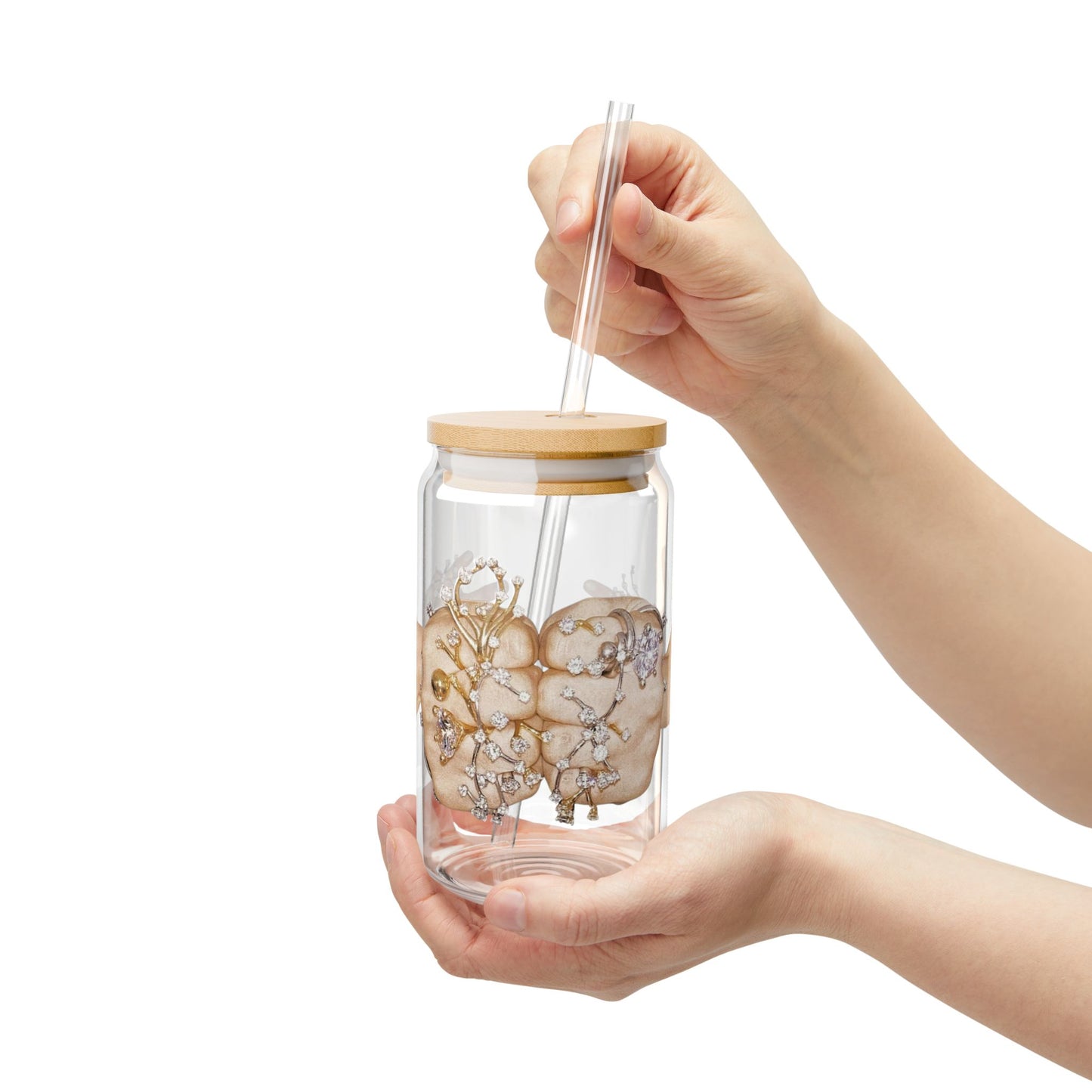 hands of dionysus. glass sippy