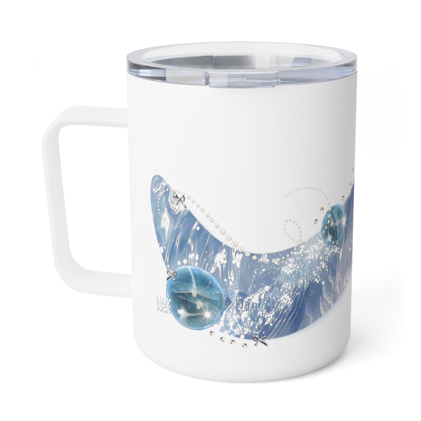 calming blue. insulated mug