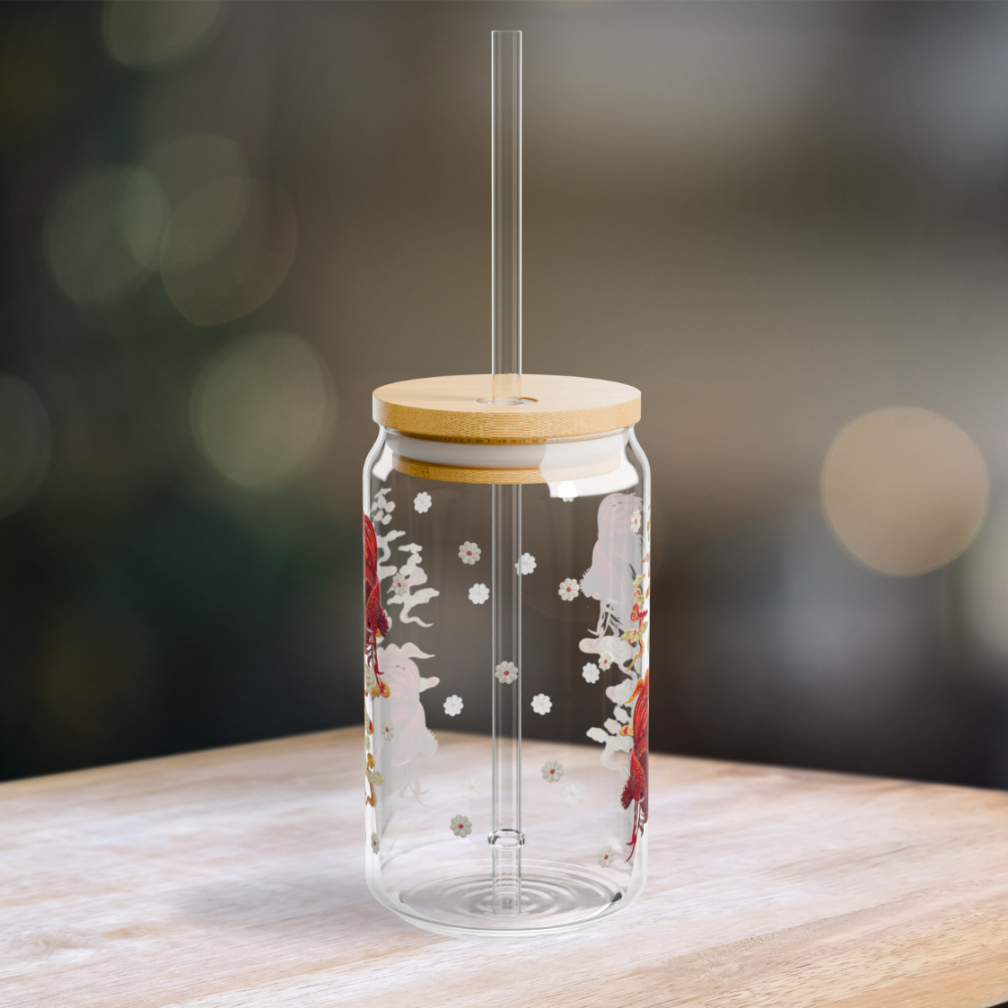 fishtank. glass sippy