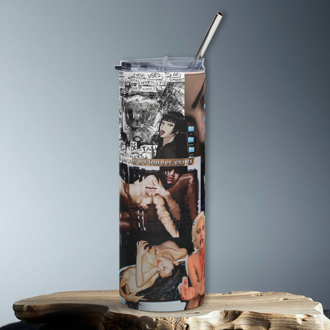 good morning. stainless steel tumbler