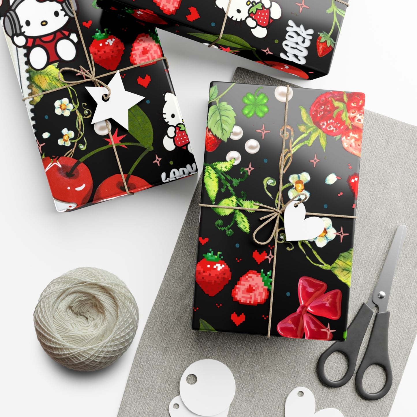 cherry kitty. giftwrap