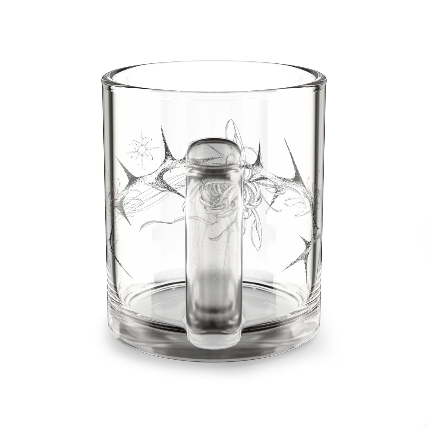 bitter coffee. glass mug
