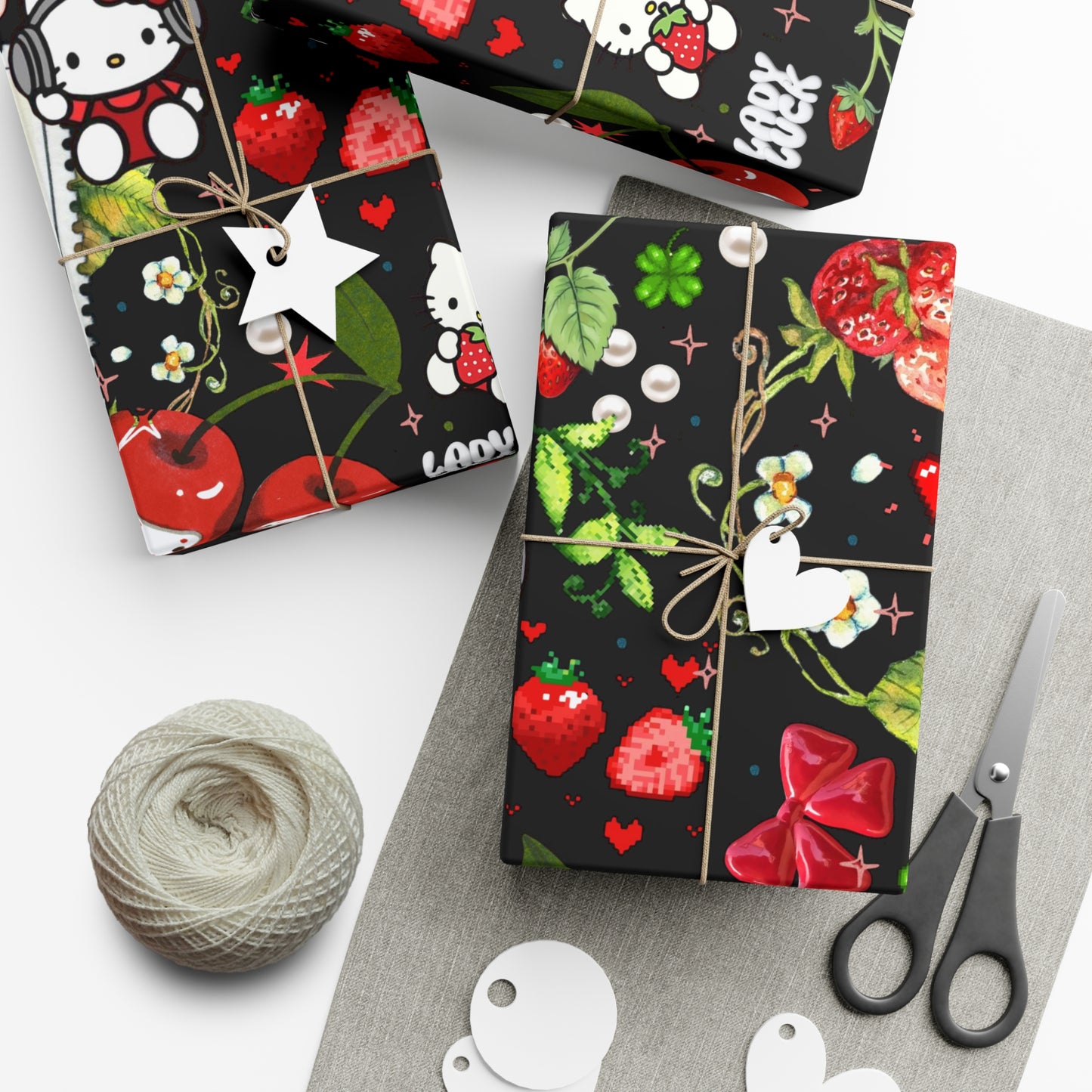 cherry kitty. giftwrap