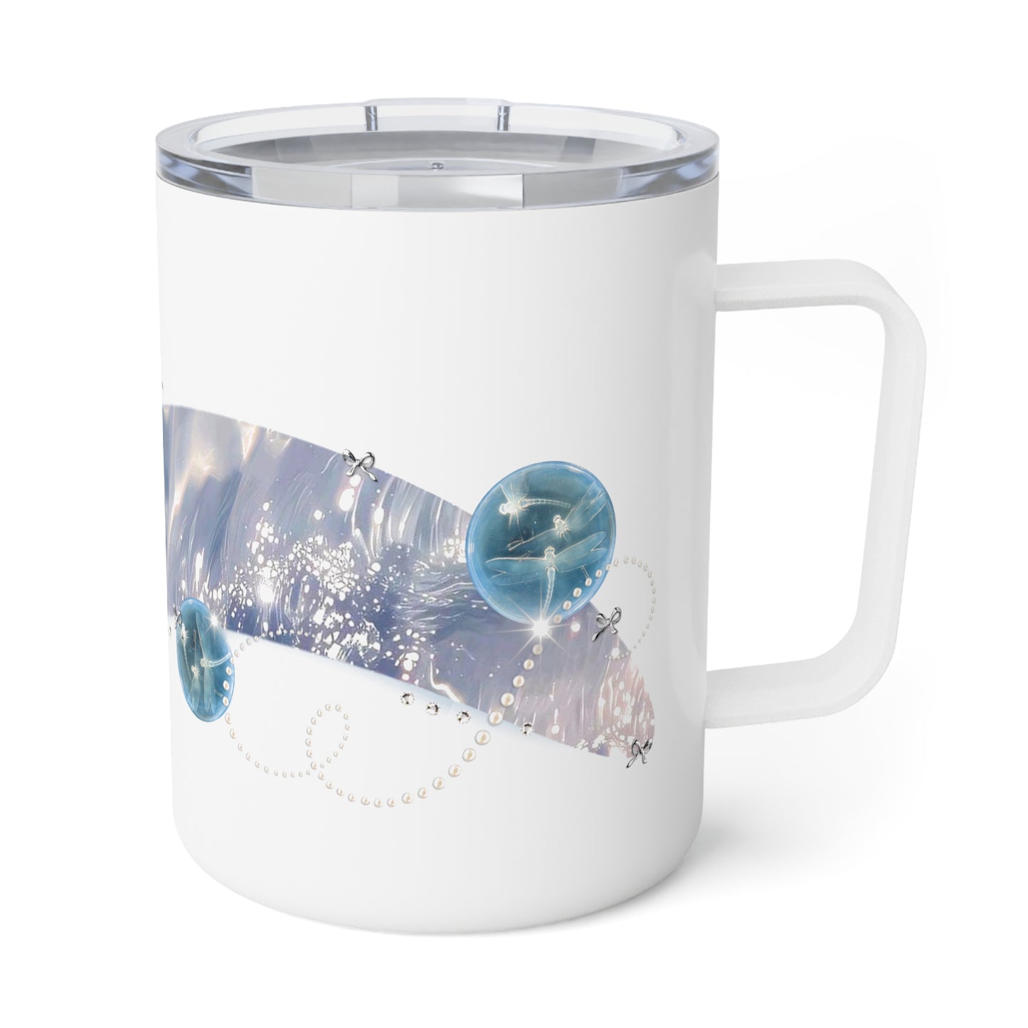 calming blue. insulated mug