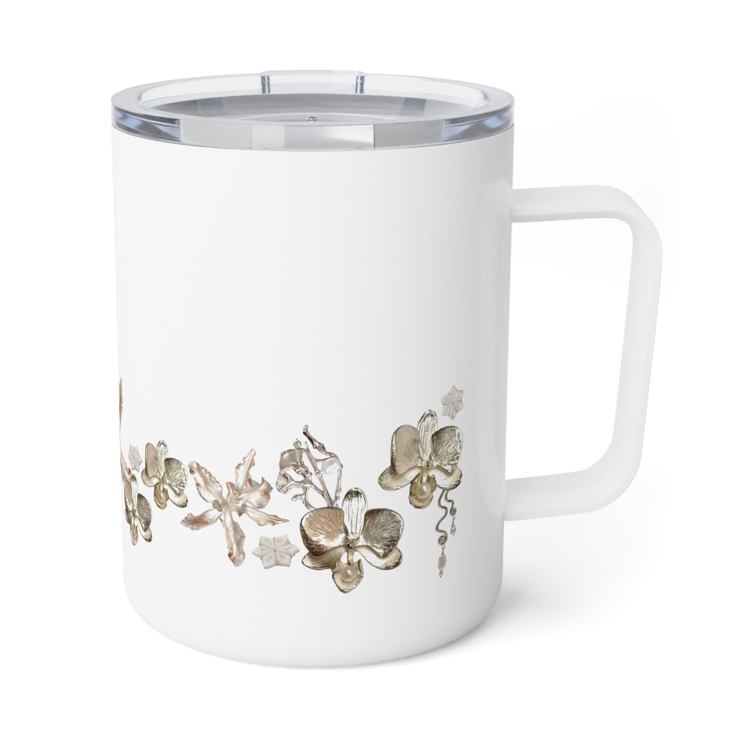 gold plated. insulated mug