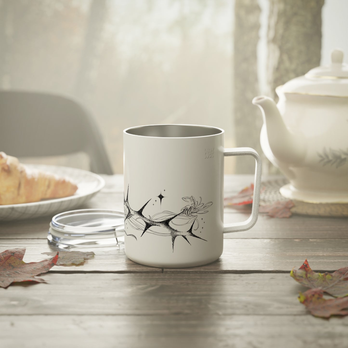 bitter coffee. insulated mug