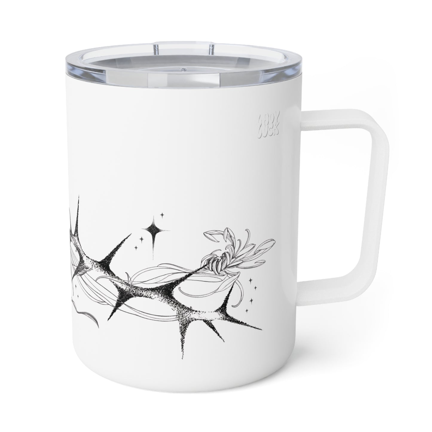 bitter coffee. insulated mug