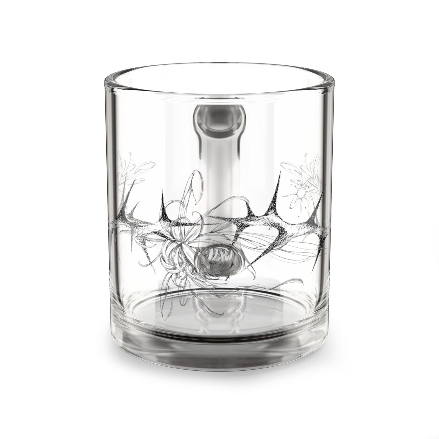 bitter coffee. glass mug