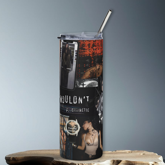 good morning. stainless steel tumbler