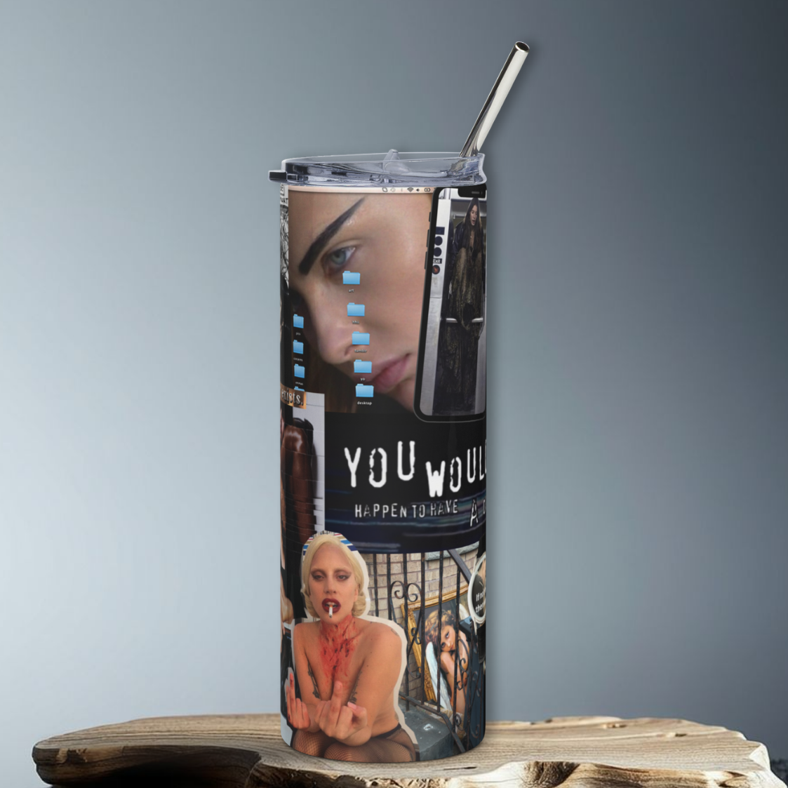 good morning. stainless steel tumbler