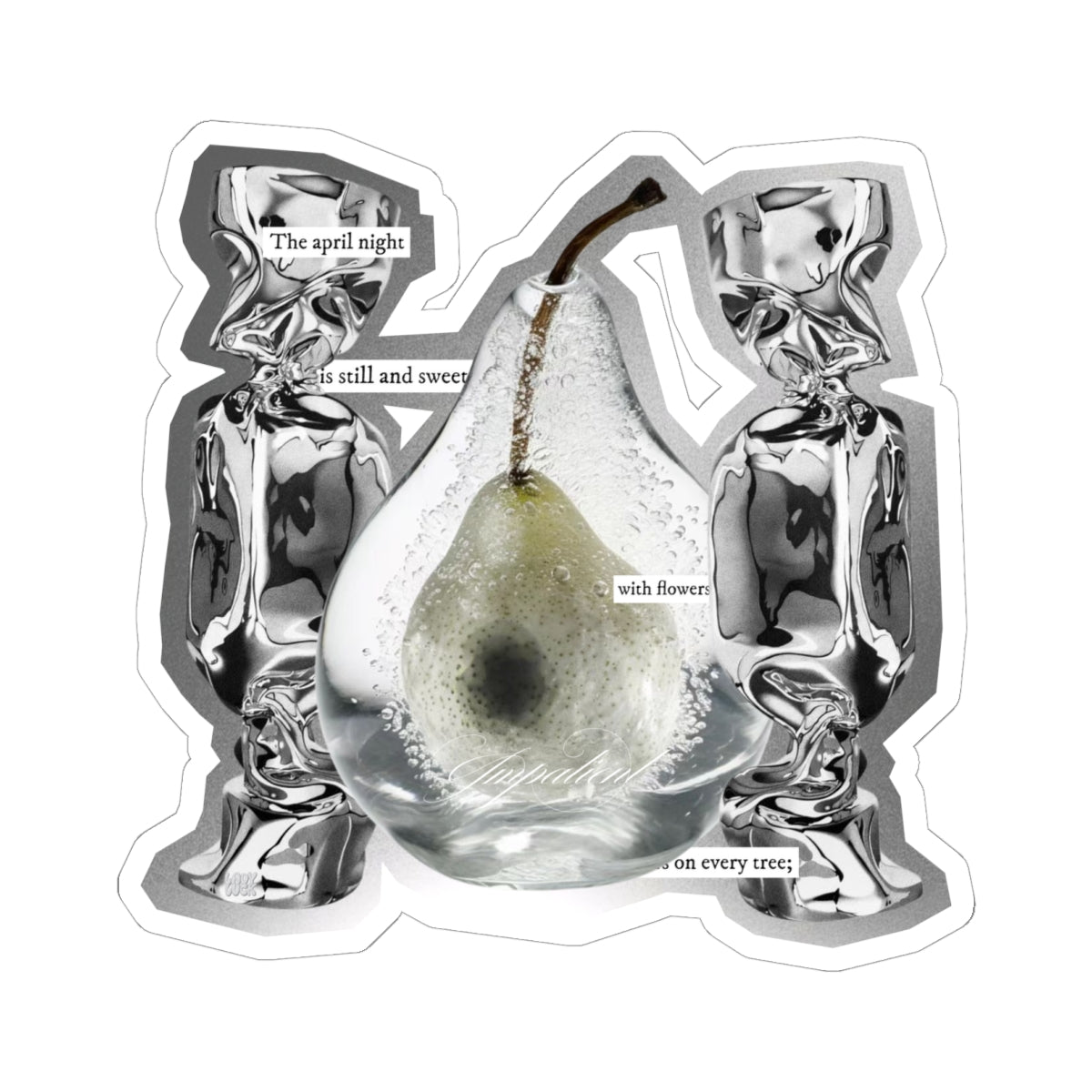 pear candy. individual sticker