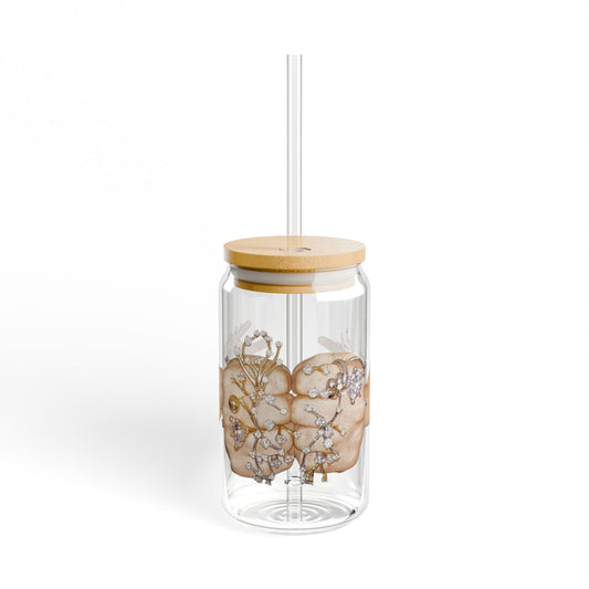 hands of dionysus. glass sippy