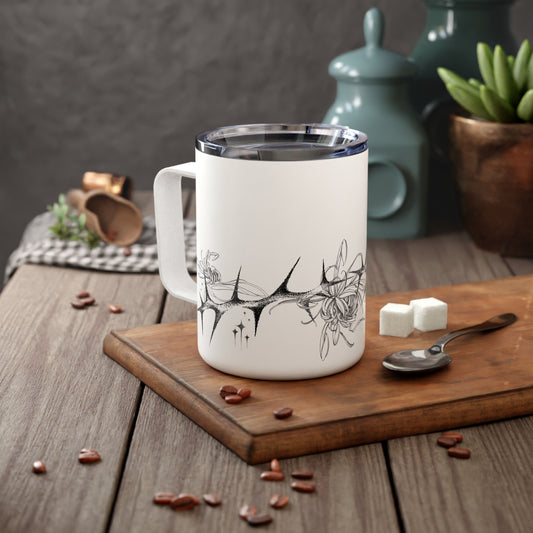 bitter coffee. insulated mug