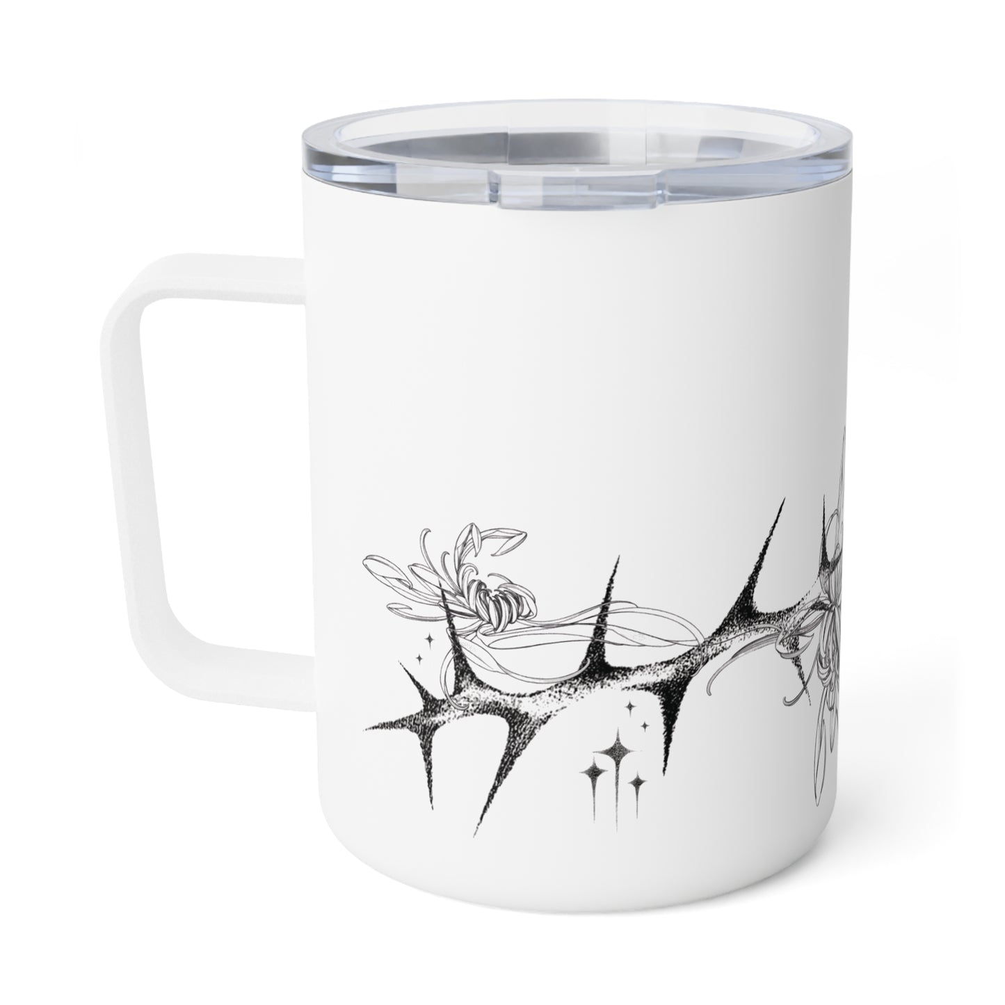 bitter coffee. insulated mug