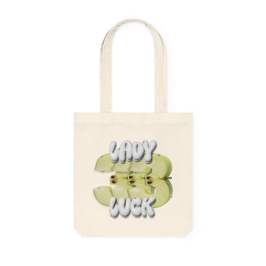 apple of my eye. recycled tote