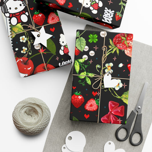 cherry kitty. giftwrap