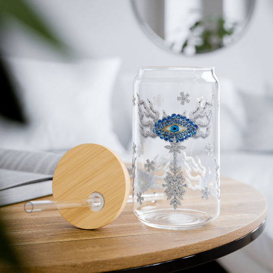 evil eye. glass sippy