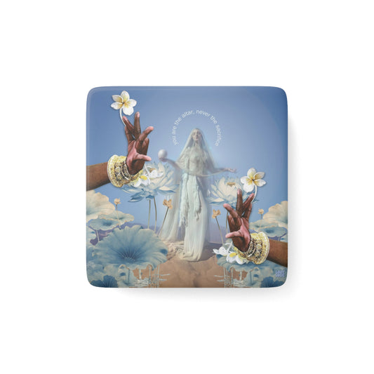 calm. porcelain magnet
