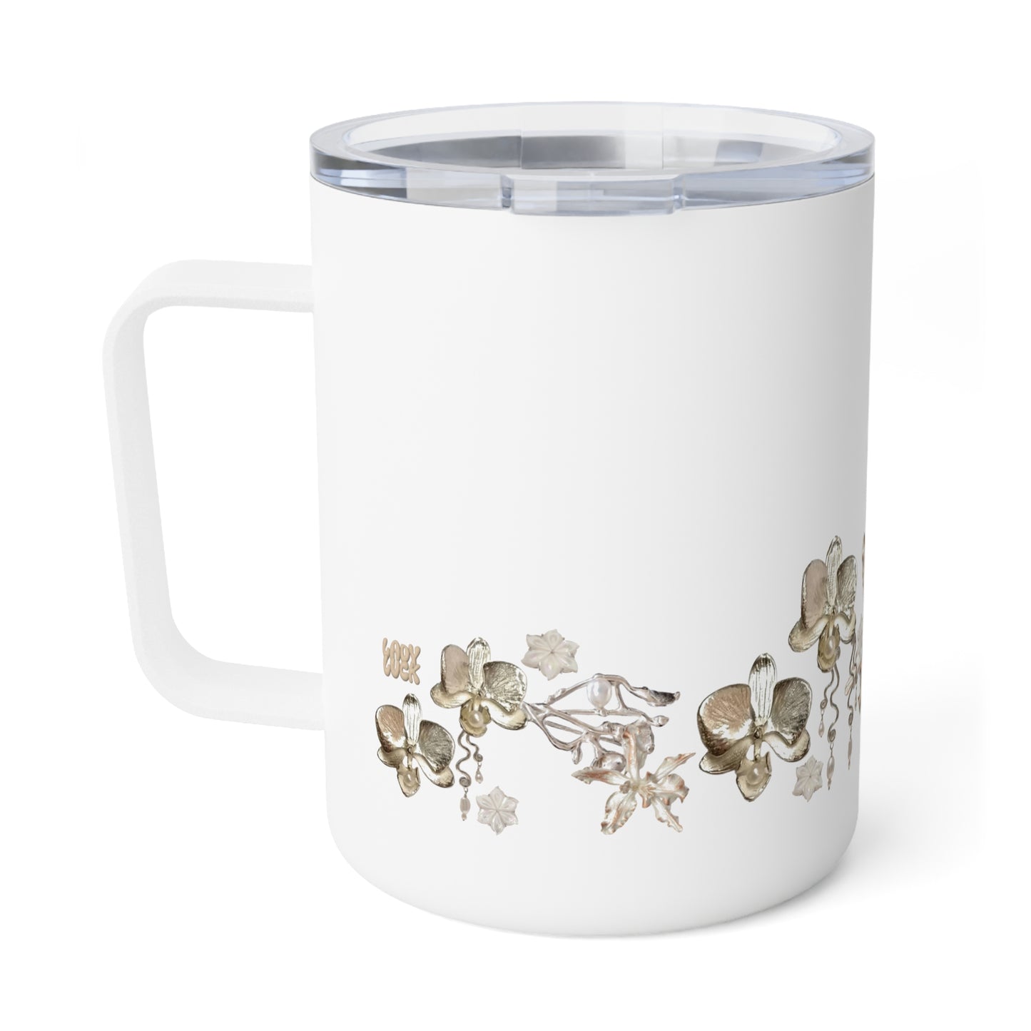 gold plated. insulated mug