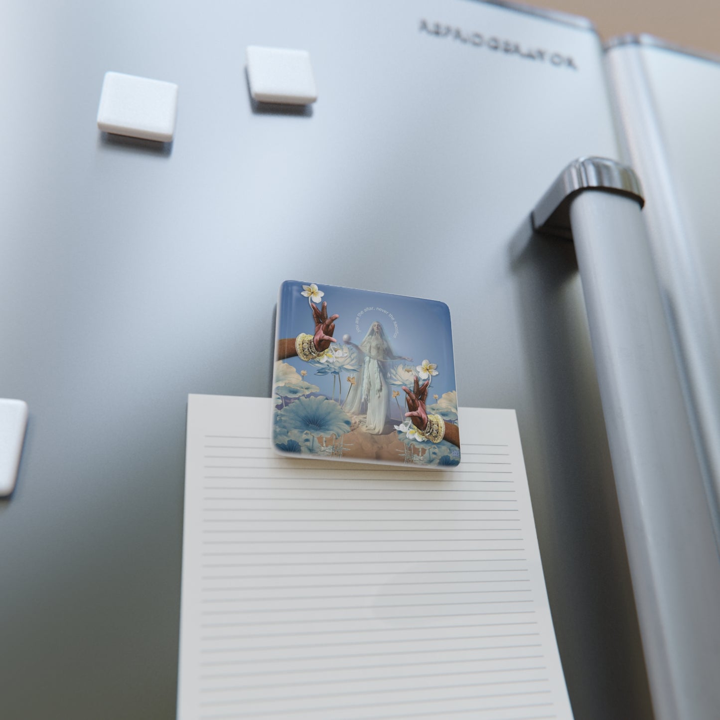 calm. porcelain magnet