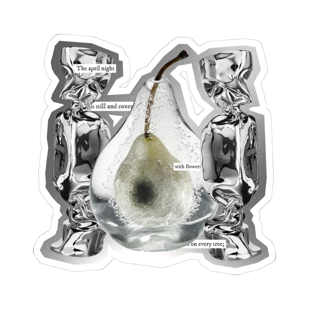 pear candy. individual sticker